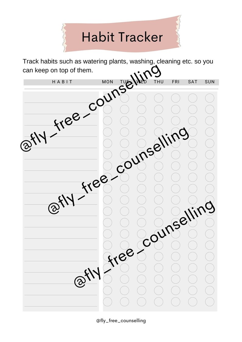 ADHD Tracker &amp; Planner Printables //printable Bundle, Adhd Printable ...