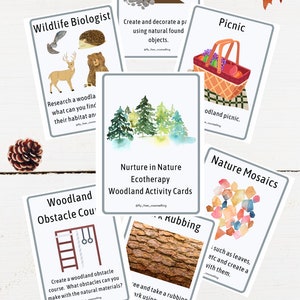 Woodland Activity Card Bundle // home ed, forest school, preschool learning, activity idea, Montessori learning, SENCo, Fly Free