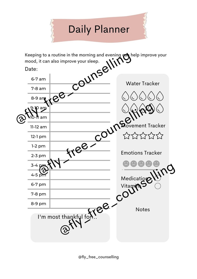 ADHD Tracker &amp; Planner Printables //printable Bundle, Adhd Printable ...