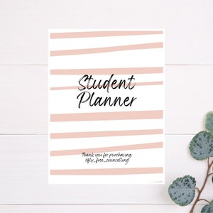 Student Planner Print Bundle // uni planner, uni journal, student planner, student mental health, planner printable, Fly Free