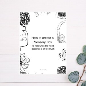 Digital Download Sensory Box Printables // sensory box, adhd, asd, neurodiversity, adult, children, counselling tool, anxiety box, Fly Free