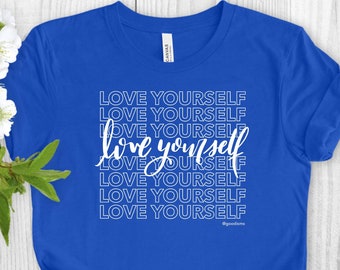 Love Yourself Shirt, Positive Quotes Shirt, Positive Vibes Tee Inspirational Shirt, Positive Youth Kid Shirt, Children's Self Love TShirt