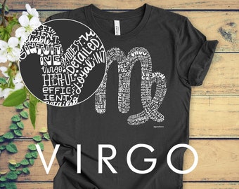 Virgo Shirt, Positive Virgo Zodiac Sign Tshirt, Zodiac Sign Birthday Gift for Her, Gift for Virgo, Positive Shirt for Virgo, Astrology Shirt