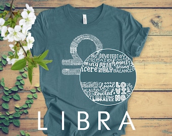 Libra Shirt, Positive Libra Zodiac Sign Tshirt, Zodiac Sign Birthday Gift for Sister, Gift for Libra, Fall Birthday Tee, Astrology Shirt