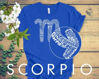 Scorpio Shirt, Positive Scorpio Zodiac Sign Tshirt, Zodiac Sign Birthday Gift for Mom, Gift for Scorpio, Fall Birthday Tee, Astrology Shirt
