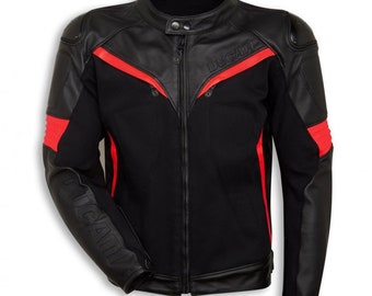 Ducati C2 Fighter Jacket 2K24 Leather Motorcycle Jacket, Customized Fitting | Made to Order | Ride with More Power & Passion | Perfect Gift