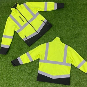 Hi Vis Softshell Workwear Jacket 300 Gsm Jacket Safety Reflective ...