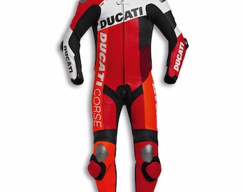 Ducati Corse C6 - Leather Racing Suit MotoGP Riding Men Motorcycles Suit 2024 personalized gift for Men, Ride with more Power and Passion.