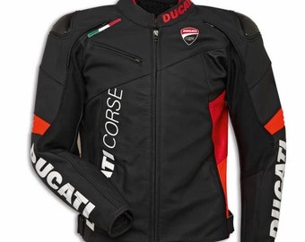 Ducati Corse C6 Jacke 2K24 Limited Edition Lederjacke, Maßanfertigung | Auf Bestellung | Fahre mit Kraft & Leidenschaft | Perfektes Geschenk