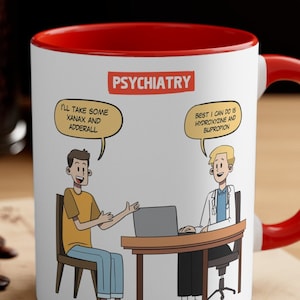 Psychiatrist Gifts for Him Psych NP funny Gift Psychiatry Art Psychology Mug Psych Specialty Jokes Unique Gift For Psychiatrists Psych Nurse