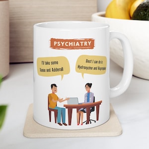Psychiatric Physician Assistant Gift Unique Psychiatrist Gifts PMHNP Coffee Cup Funny Psych Nurse Mug Nurse Practitioner Mental Health Mugs