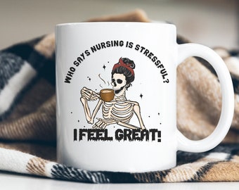 Nurse Gift Funny Coffee Mug for RN, Nurse Appreciation Gift, ER Nurse Gag Gift Ideas, Emergency Nurse Holiday Gift, ICU Nursing Unique Mug
