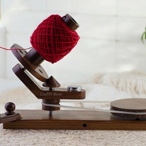 Rosewood Yarn Winder - Large Wooden Yarn Winder for Knitting & Crocheting | Heavy Duty Yarn Organizer - Perfect Christmas Gift for Mom