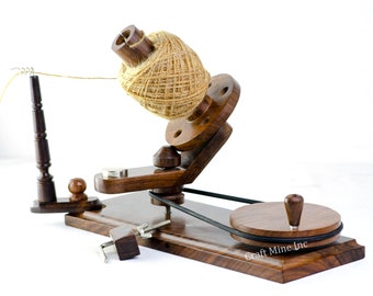 Ręcznie robiony nawijacz włóczki z palisandru: wytrzymały do robienia na drutach i szydełkowania