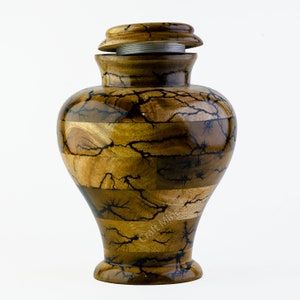 Handcrafted Wooden Urn - Adult Ashes - Elegant Cremation Urn, Unique Keepsake Urn, Natural Memorial, Sustainable Wood Urn, Eco-Friendly Urn