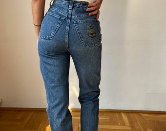 Jean Trussardi taille haute vintage / Fabriqué en Italie