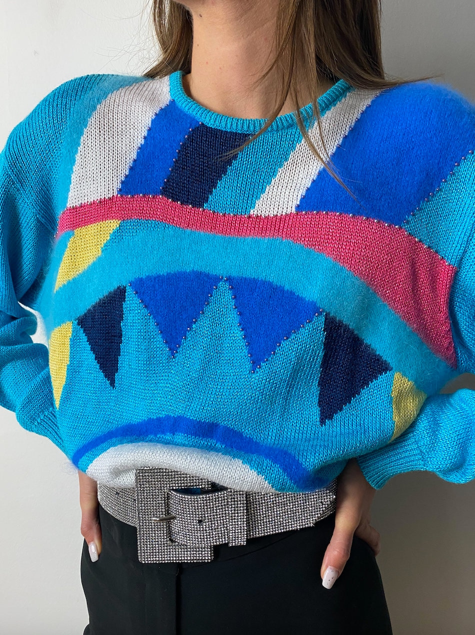Colorful hot sale 80s sweaters