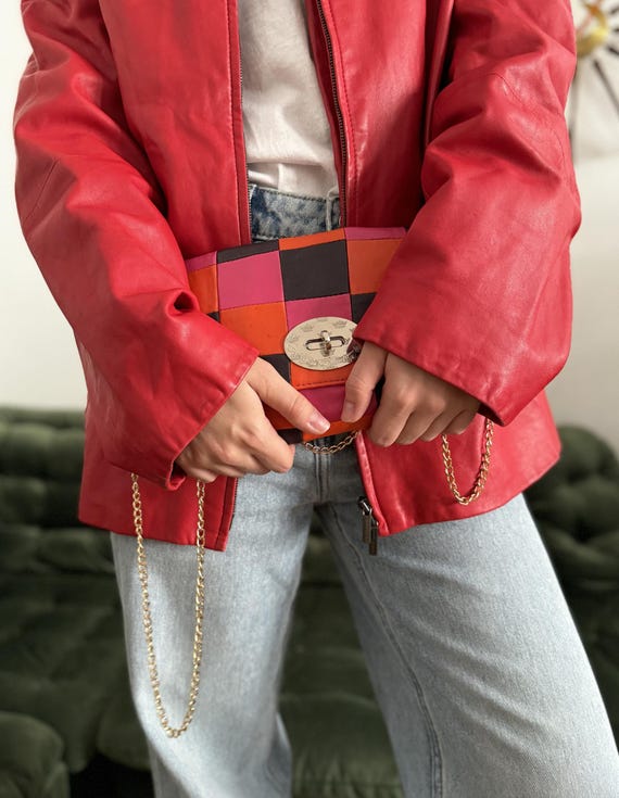 RENÉ LEZARD Vintage 90s Y2k Red Soft Leather Jacket / Coat - Etsy