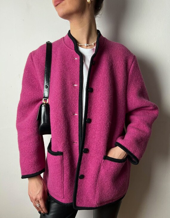 Pink Vintage Austrian Eisbar Wool Folk Coat / Austrian Wool - Etsy
