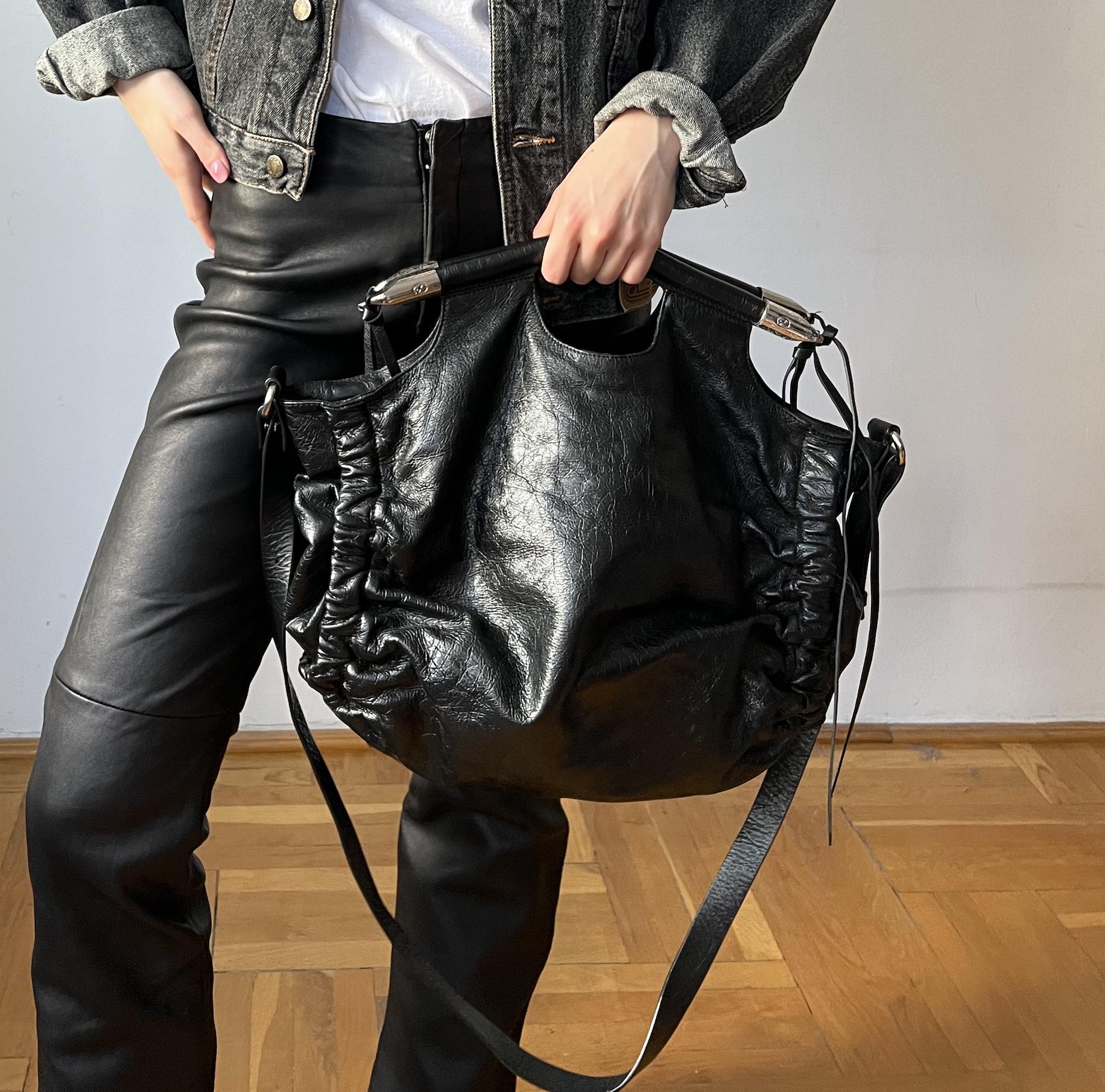 francesco biasia y2k ショルダーバッグ ビンテージ 皮 - メルカリ