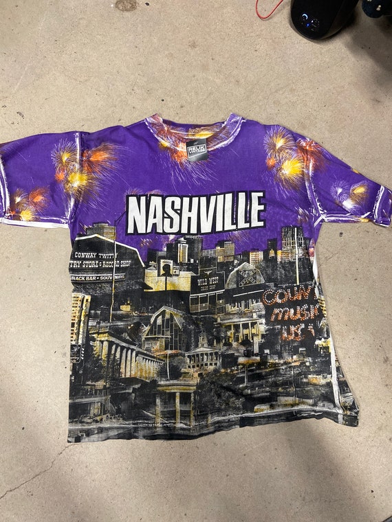 Nashville City and Fireworks T Shirt