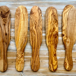 Olive Wood Spurtle, multi-purpose cooking paddle