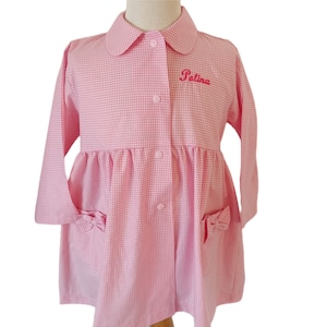 Maternal apron pink gingham 3 years / 5 years