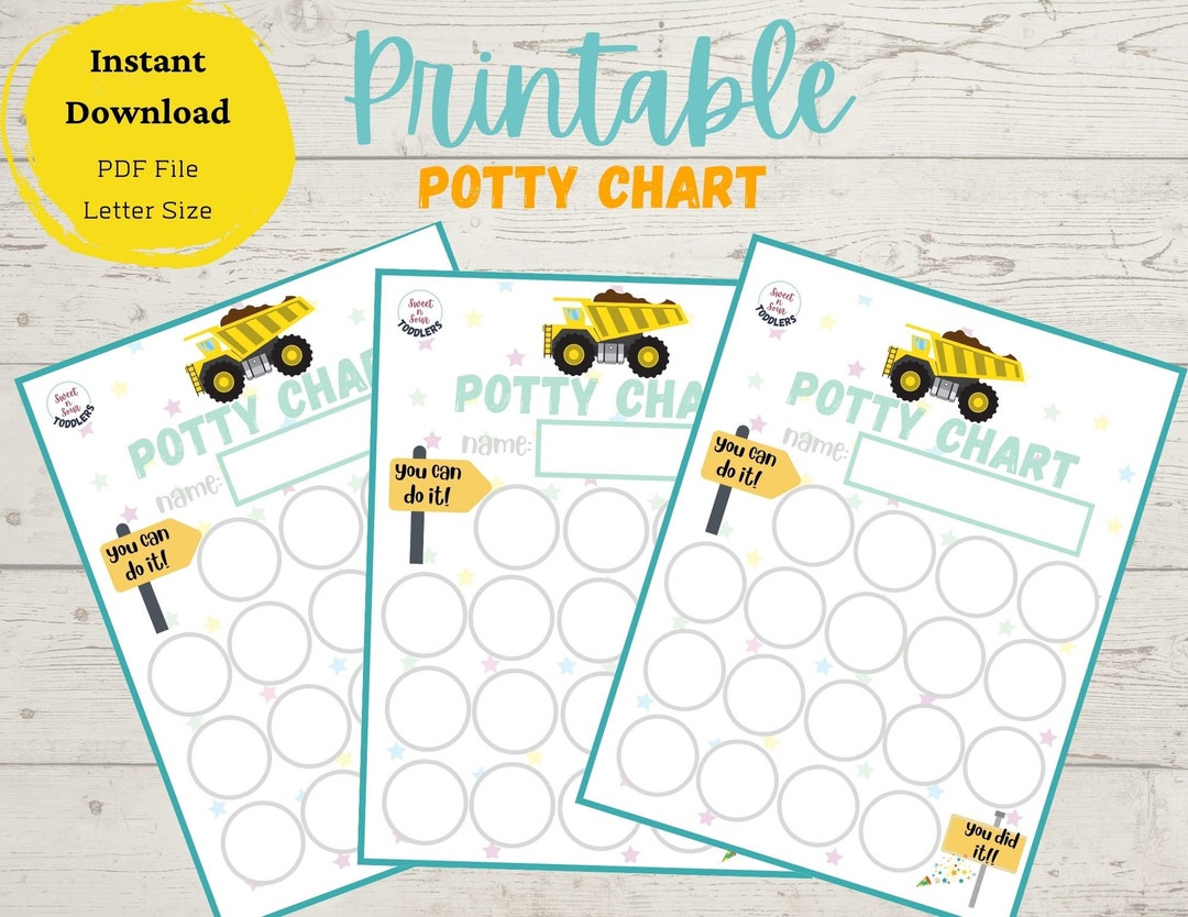 Potty Training Chart for Boys, Potty Chart Printable, Potty Reward Chart, Toddler Potty Chart ...