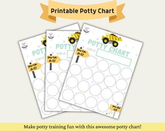 Potty Training Chart for Boys, Potty Chart Printable, Potty Reward Chart, Toddler Potty Chart, Potty Chart Boys, Potty Chart Printable
