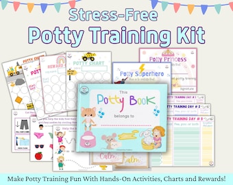 Potty Training Charts, Potty Training Tracker, Potty Training Book, Potty Charts, Potty Rewards, Printables for Boys & Girls