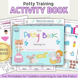 Potty Training Book, Potty Training Reward, Potty Training Poster, Potty Training Kit, , Activity Book for Toddlers, Toddler Busy Book
