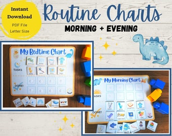 Dagelijkse routinegrafiek voor kinderen, afdrukbare karweigrafiek, takenlijst voor kinderen, dagelijks schema voor kinderen, routinekaarten, dagelijkse checklist voor kinderen