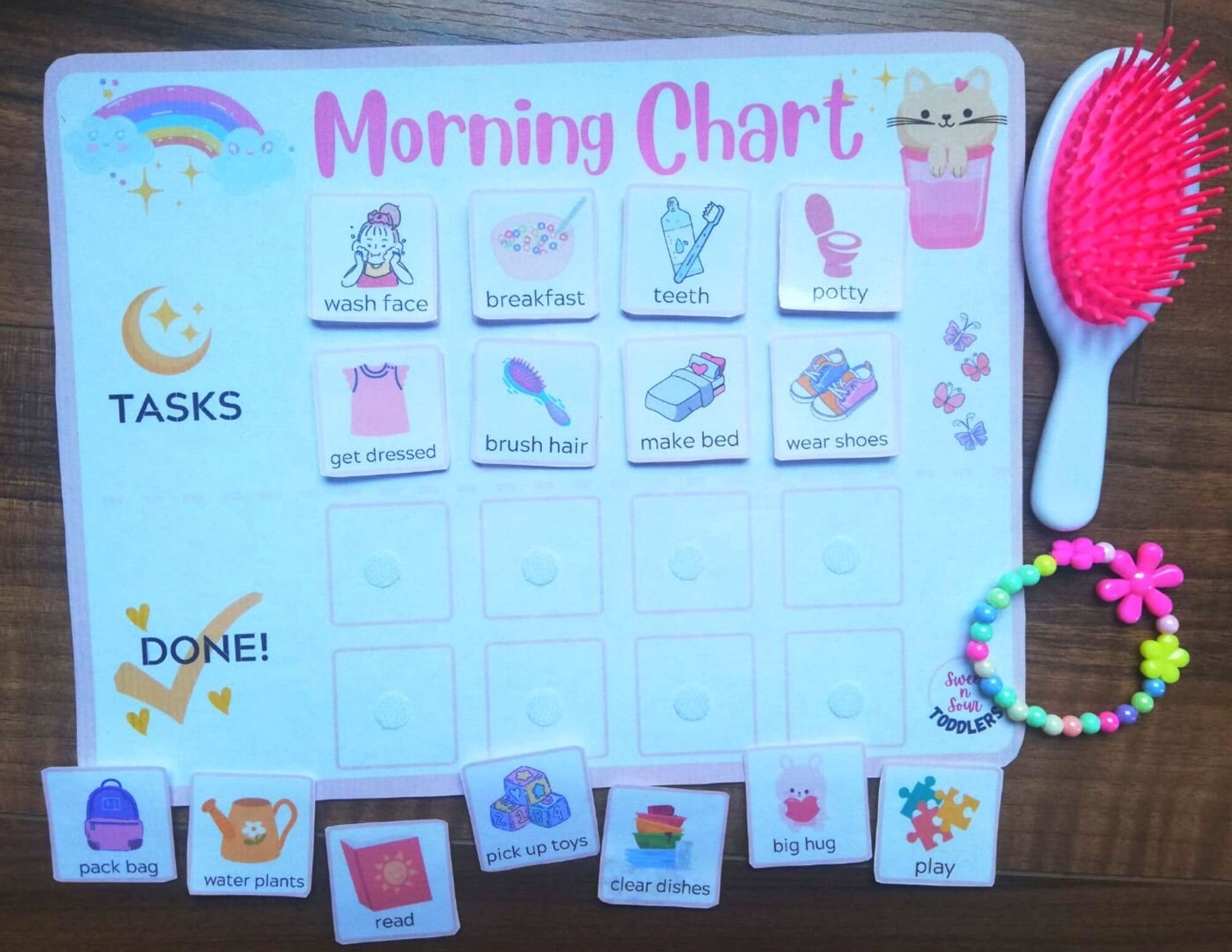 Morning Routine Chart, Morning Checklist, Printable Chore Chart, Daily ...