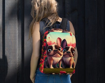 Sac à dos bouledogue français In Love | Cadeaux personnalisés pour chiens