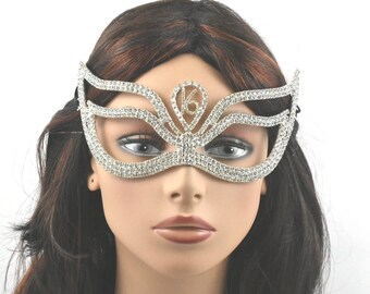 Gold Silver Filigree Masquerade Mask for Women - Etsy