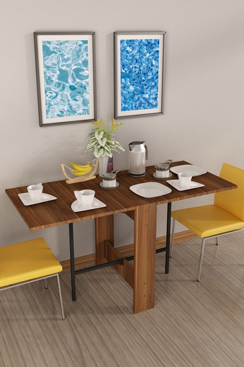 Practical Folding Kitchen Table Portable Dining Table Etsy