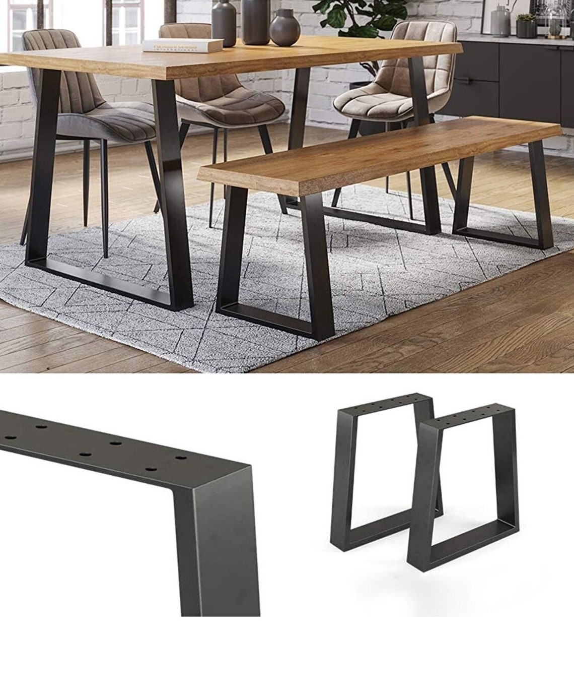 Metal Dining Table Leg Coffee Table Legs Leg 2 Piece 2 Etsy