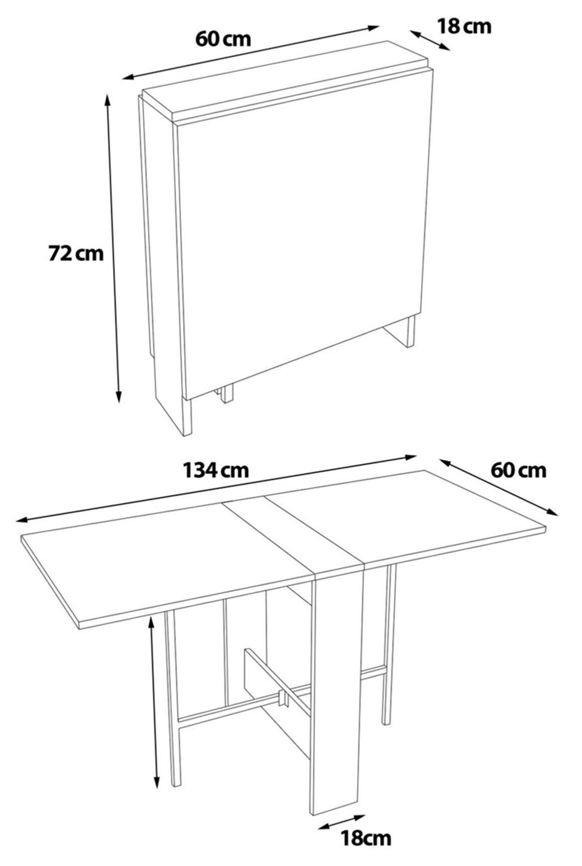 Practical Folding Kitchen Table Portable Dining Table Etsy