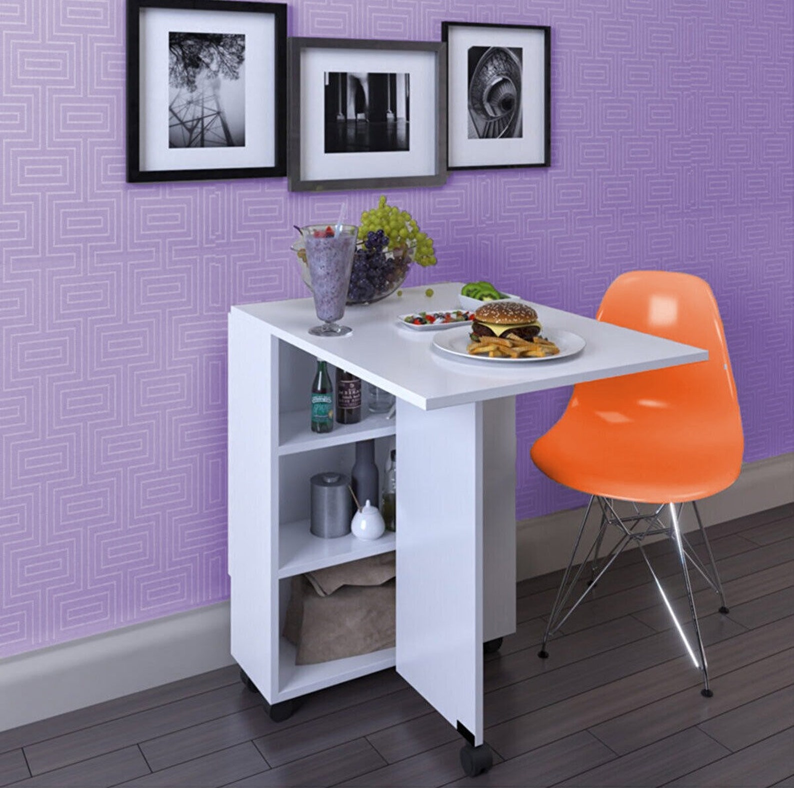 Folding Kitchen Table Adjustable Kitchen Table Table Decor Etsy