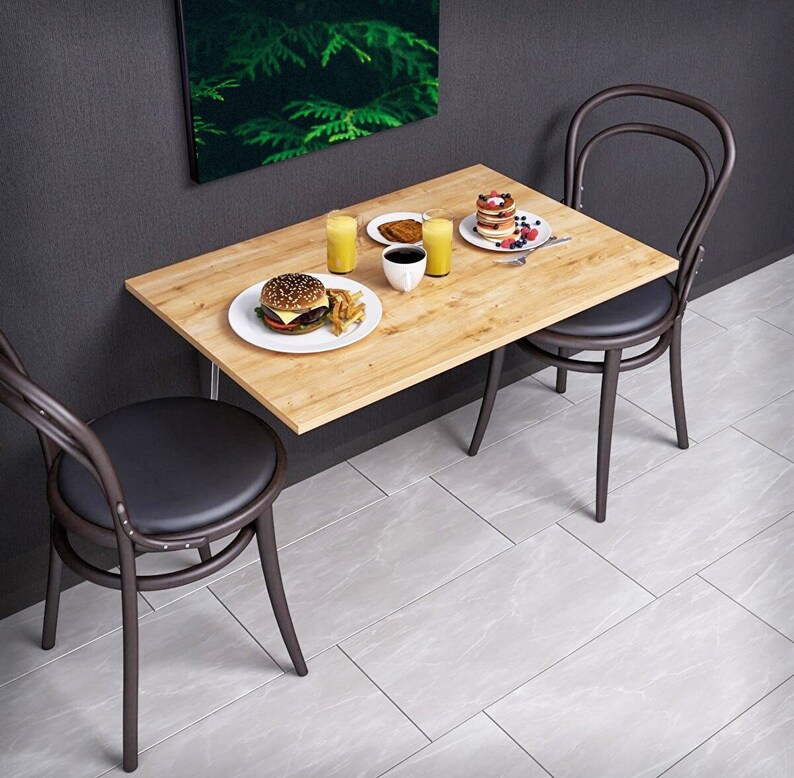 Wall Mounted Folding Dining Table Folding Kitchen Table Etsy