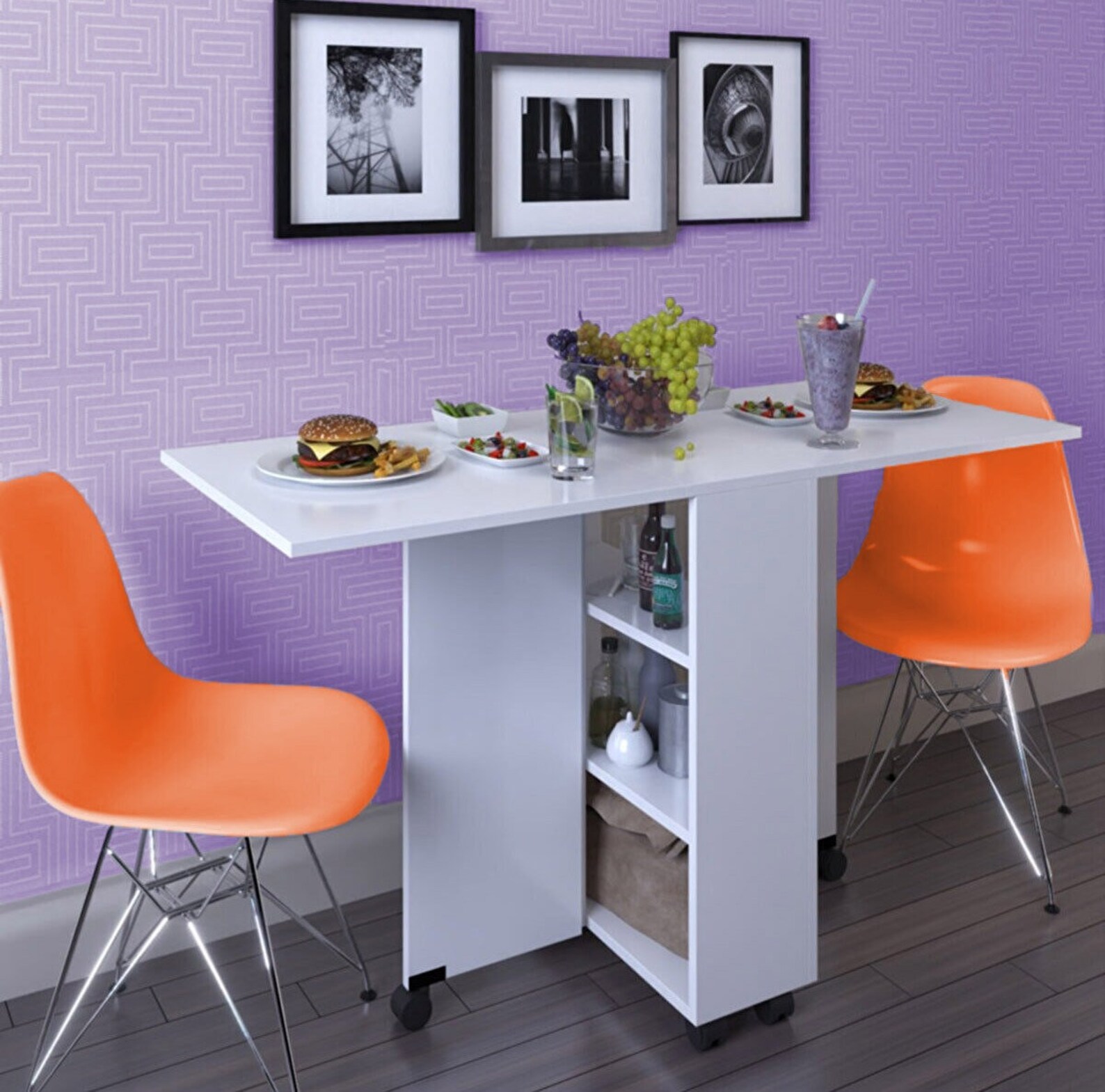 Folding Kitchen Table Adjustable Kitchen Table Table Decor Etsy