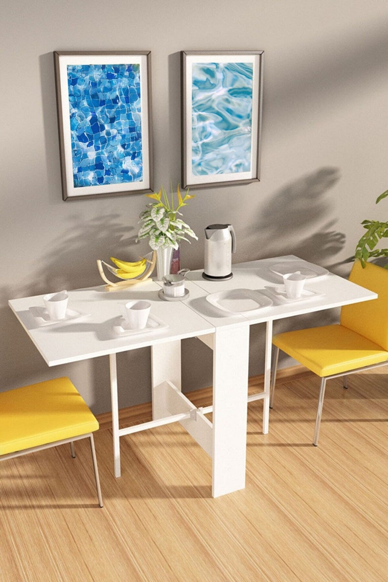 Practical Folding Kitchen Table Portable Dining Table Etsy