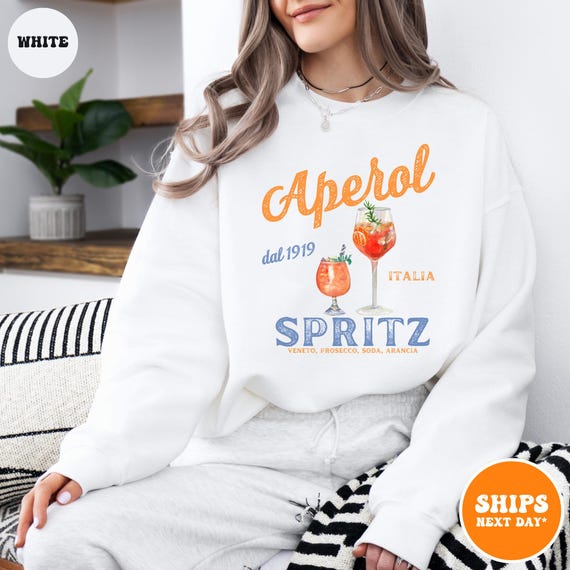 Aperol Spritz Sweatshirt | Aperol Graphic | Italian Cocktail | Aperitivo Shirt | Aperol Tee | Italy Summer Shirt | Italy Inspired Graphic