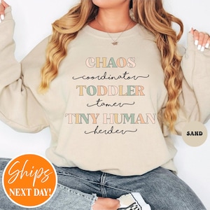 Funny Mom Sweatshirt | Daycare Teacher | Babysitter Childcare Shirt | Nanny Shirt | Kindergarten Teacher | Chaos Coordinator Crewneck