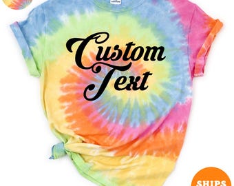 T-shirt Tie-dye Coloré Moonbeam Gildan - 100% Coton - Tailles S à 3XL - Style Années 80