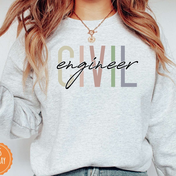 Civil Engineer Crewneck Sweatshirt | Civil Engineer Hoodie | Civil Engineer Gifts | Engineer Gift | Engineer | Engineer Shirt | 5775p