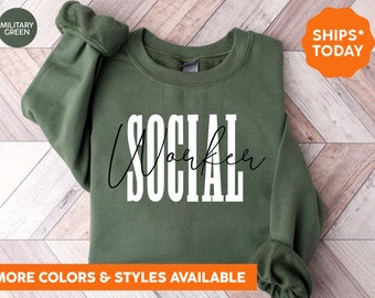 Social Worker Crewneck Sweatshirt, Social Worker Hoodie, Social Work Graduation Gift, School Social Worker, Social Worker Gift, 5816p