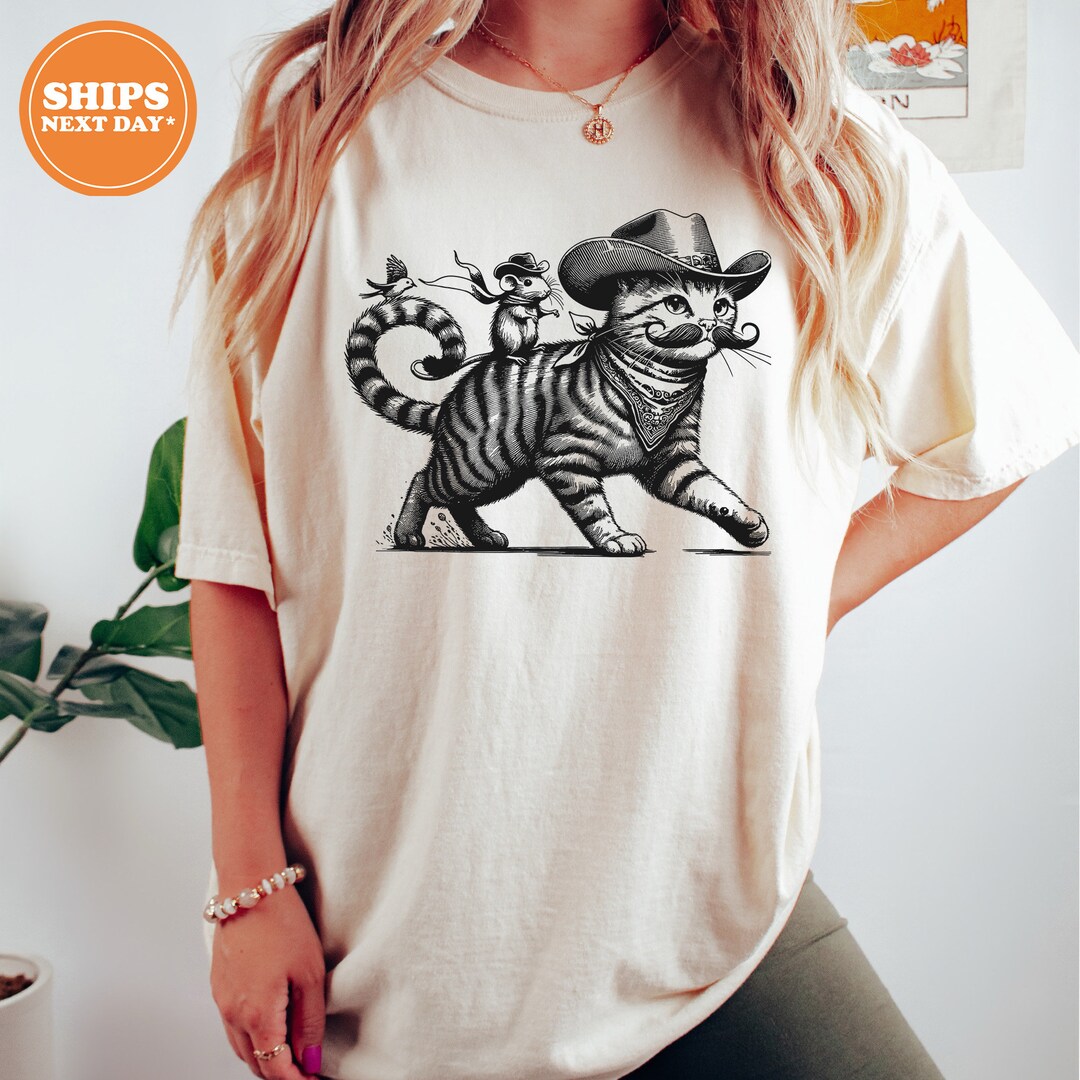 Cowboy Cat Tshirt Meowdy Shirt Funny Cat Shirt Cute Cat Catnip Madness