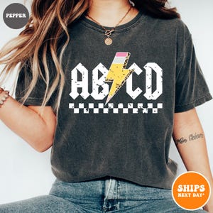 Retro ABCD Teacher T-shirt | Kindergarten Teacher | Back To School Shirt | Elementary School Shirt | Gift For Teacher | Comfort Colors Shirt