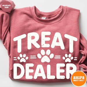 Treat Dealer Crewneck Sweatshirt | Veterinary Week Shirt | Dog Mom Shirt | Veterinary Medicine Shirts | Dog Owner Gift | Fur Parent Gift